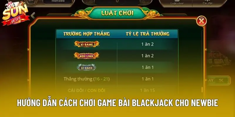 Hướng dẫn cách chơi game bài blackjack cho newbie